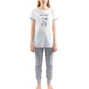 Esprit Anna Pyjamas Set Svart/Vit bomull 44 Dam