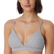 Schiesser BH Pure Rib Organic Cotton Soft Bra Grå B 80 Dam