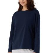 Schiesser Women Mix and Relax Long Sleeved Shirt Mörkblå bomull 38 Dam