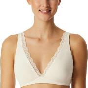 Schiesser BH Unique Cotton Soft Bra With Lace Creme bomull C 80 Dam
