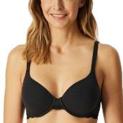 Schiesser BH Unique Cotton Wired Bra Svart bomull A 90 Dam