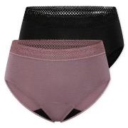 Schiesser Trosor 2P Care Retro Period Pants Flerfärgad bomull 42 Dam
