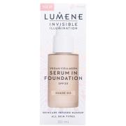 Lumene Invisible Illumination SPF30 Vegan Collagen Serum in Foundation...