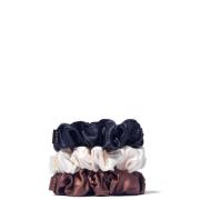 SILKE London Hair Scrunchies (Various Colours) - Black, Brown and Cham...