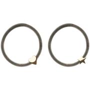 Dark 2 Pk Velvet Hair Tie Grey - pcs 1