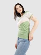 Kazane Agnetha T-Shirt aspngrn/oatml/peawip hthr