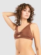 Roxy Silky Island Elongated Bra Bikini Top root beer