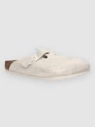 Birkenstock Boston Suede Leather Sandaler antique white