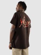 Welcome Twin Spine Printed T-Shirt dark chocolate