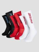 Santa Cruz Strip 3 Pack Strumpor red/white/black