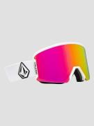 Volcom Garden 2 Matte Wht Goggle pink chrome