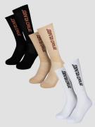 Santa Cruz Strip 3 Pack Strumpor chalk/white/black