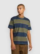 RVCA Dayshift Stripe T-Shirt moody blue