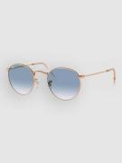Ray-Ban Round Metal Rosegold Solglasögon clear gradient blue