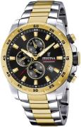 Festina Herrklocka F20562-4 Sport Svart/Gulguldtonat stål Ø45.5 mm