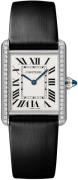 Cartier Damklocka W4TA0017 Tank Must de Silverfärgad/Satin