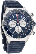 Breitling Herrklocka AB0136161C1S1 Super Chronomat B01 44 Blå/Gummi