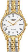 Longines Herrklocka L4.961.2.11.7 Lyre Vit/Gulguldtonat stål Ø40 mm