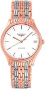 Longines Damklocka L4.361.1.12.7 Lyre Vit/Roséguldstonat stål Ø30