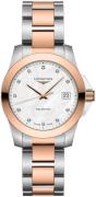 Longines Damklocka L3.377.3.88.7 Conquest Ladies Vit/Roséguldstonat