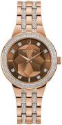 Bulova Damklocka 98L266 Crystal Brun/Roséguldstonat stål Ø32 mm