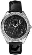 Guess Damklocka W85098L4 Trend Svart/Läder Ø45 mm