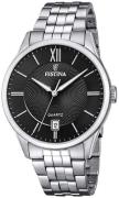 Festina Herrklocka F20425-3 Classic Svart/Stål Ø43 mm