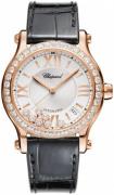 Chopard Damklocka 274808-5003 Happy Sport Vit/Läder Ø36 mm