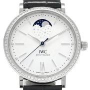 IWC Damklocka IW459008 Portofino Silverfärgad/Läder Ø37 mm