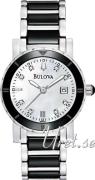 Bulova Damklocka 98P122 Diamond Vit/Keramik Ø30 mm