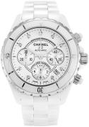 Chanel H2009 J12 Chronograph Vit/Keramik Ø41 mm