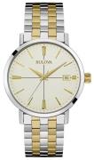 Bulova Herrklocka 98B255 Bracelet Beige/Gulguldtonat stål Ø39 mm