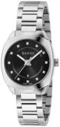 Gucci Damklocka YA142503 Svart/Stål Ø28 mm