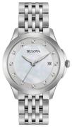 Bulova Damklocka 96S174 Diamond Vit/Stål Ø36 mm