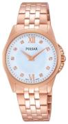 Pulsar Damklocka PM2180X1 Dress Vit/Roséguldstonat stål Ø30 mm