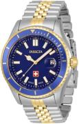 Invicta Herrklocka 33434 Pro Diver Blå/Gulguldtonat stål Ø44 mm