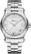 Chopard Damklocka 278582-3002 Happy Sport Vit/Stål Ø36 mm