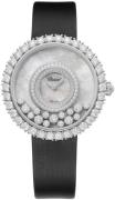 Chopard Damklocka 204445-1001 Happy Diamonds Vit/Satin Ø37.7 mm