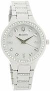 Bulova Damklocka 96X147 Vit/Stål Ø30 mm