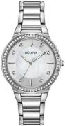 Bulova Damklocka 96L267 Vit/Stål Ø32 mm