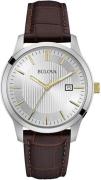 Bulova Herrklocka 98B266 Silverfärgad/Läder Ø40 mm