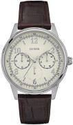 Guess Herrklocka W0863G1 Vit/Läder Ø44 mm