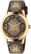 Gucci YA1264068A G-Timeless Brun/Läder Ø38 mm