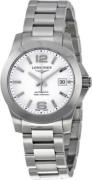 Longines Damklocka L3.276.4.16.6 Conquest Ladies Vit/Stål Ø29.5 mm