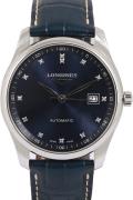 Longines Herrklocka L2.793.4.97.0 Master Blå/Läder Ø40 mm