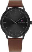 Tommy Hilfiger Herrklocka 1791876 Hendrix Svart/Läder Ø43 mm