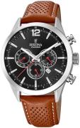 Festina Herrklocka F20542-6 Timeless Svart/Läder Ø43.5 mm