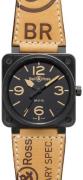 Bell & Ross Herrklocka BR0192-HERITAGE BR 01-92 Svart/Läder Ø46