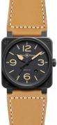 Bell & Ross Herrklocka BR0392-HERITAGE BR 03-92 Svart/Läder Ø42