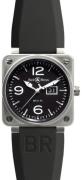 Bell & Ross Herrklocka BR0196-BL-ST BR 01-96 Svart/Gummi Ø46 mm